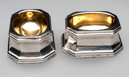Octagonal Silver Trencher Salts (Pair)